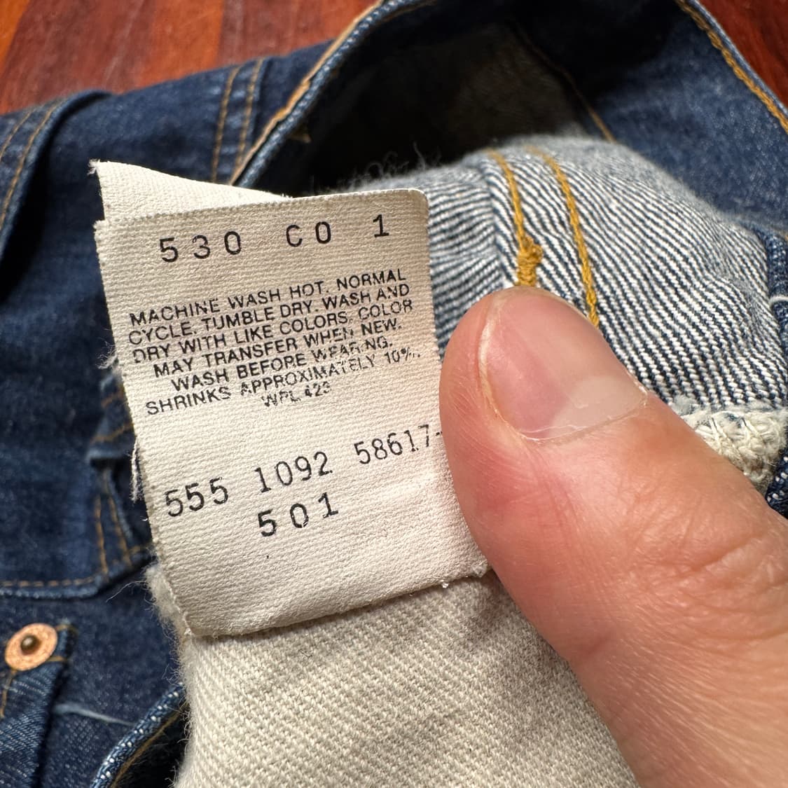 90s Levis 501 selvedge Denim 555 factory 상품이미지6