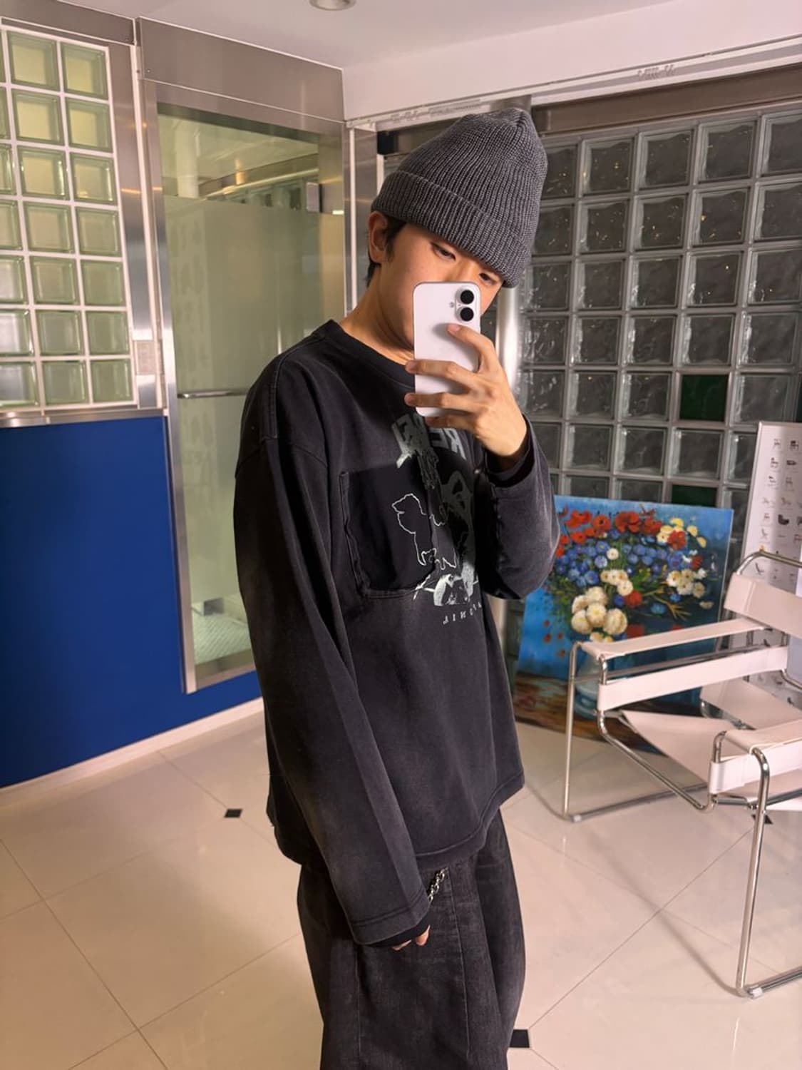 PRINT L/S TEE 더티 프린트 긴팔 티셔츠 #01 상품이미지6