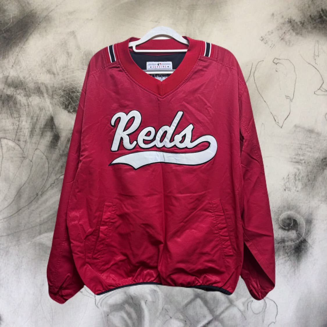 MLB 마제스틱 신시네티 레즈 야구 레드 웜업 상품이미지1