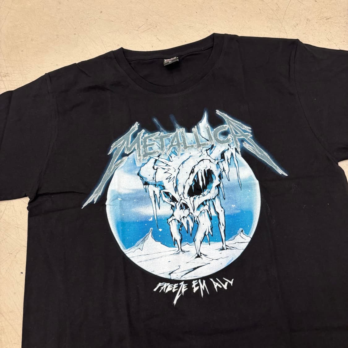 빈티지 메탈리카 freeze em all 빅로고 반팔티 상품이미지2