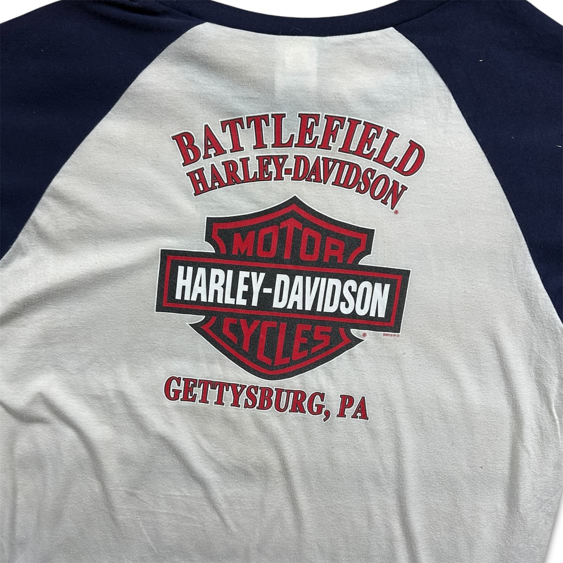 00s Harley Davidson Flag Raglan T-shirt  상품이미지8