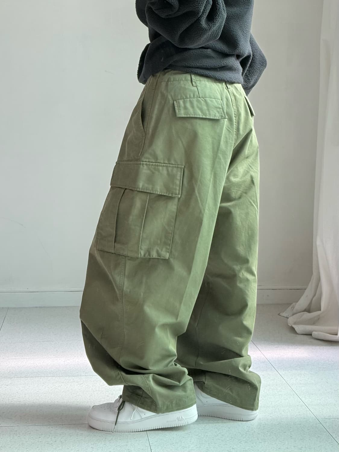 빅유니온 카키 카고팬츠 상품이미지3
