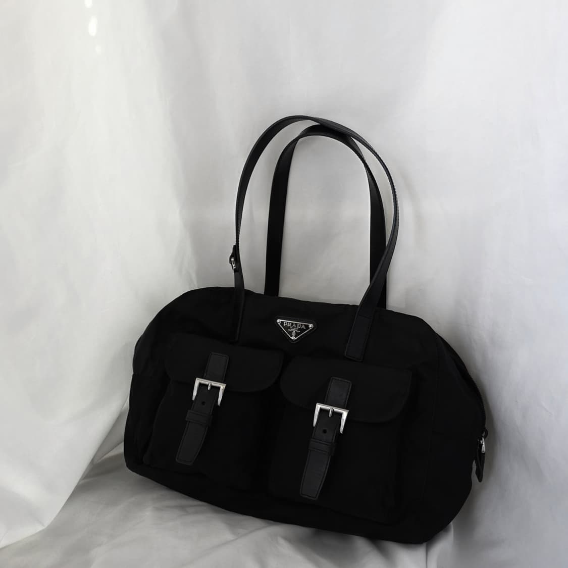 [정품 PRADA] 프라다 투포켓 나일론 토트백 볼링백 상품이미지10