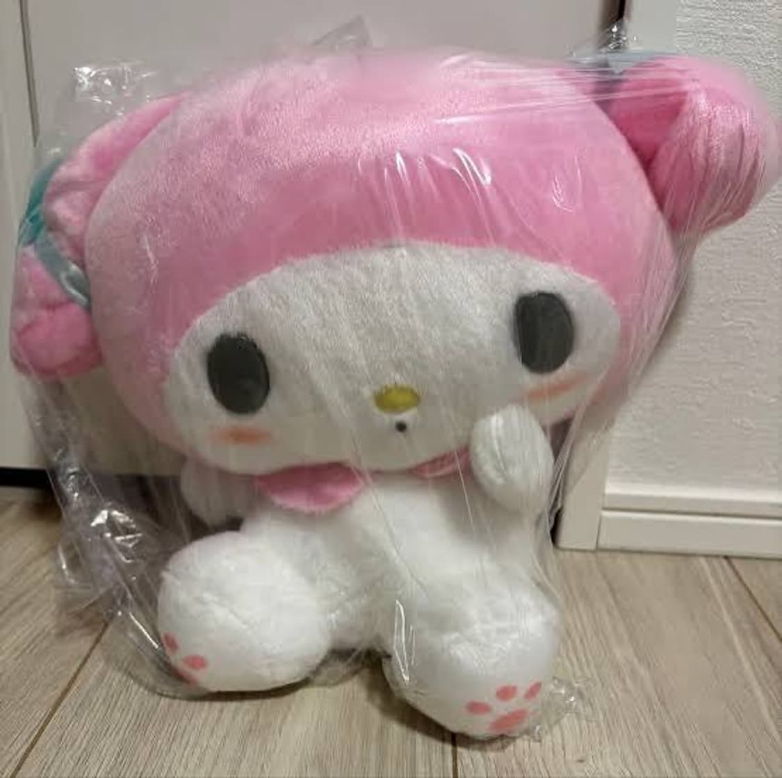 (택O/일본 정품) 산리오 마이멜로디 리본 베이비핑크 갸우뚱 인형 상품이미지5