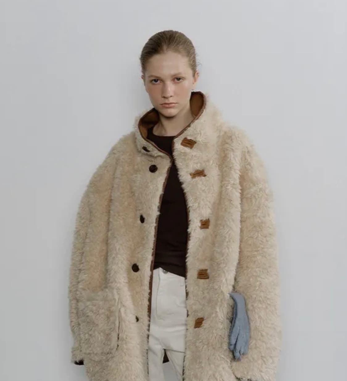 108파운드 리버시블 무스탕 코트 카멜 상품이미지1