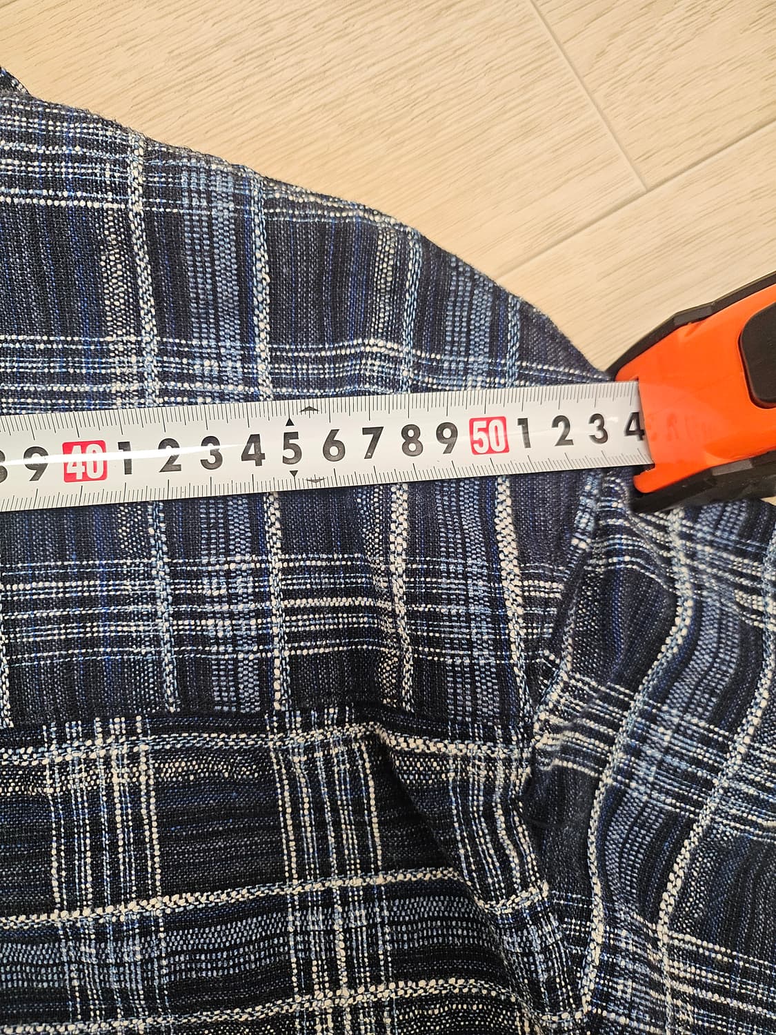  24SS SYSTEM 이태리 셔닐 체크 반팔 셔츠 105 상품이미지10