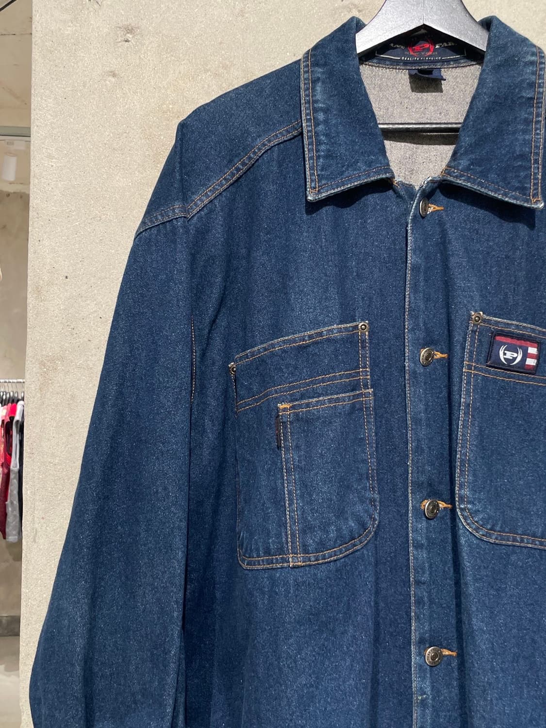 팻 팜 진청 워크 오버 데님 셔츠 자켓 상품이미지2