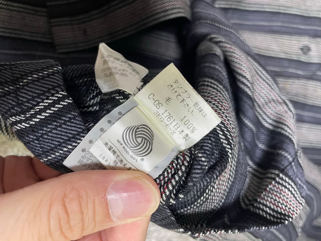 일제 DON CORNEL 스트라이프 울셔츠 사이즈 105~110 상품이미지5