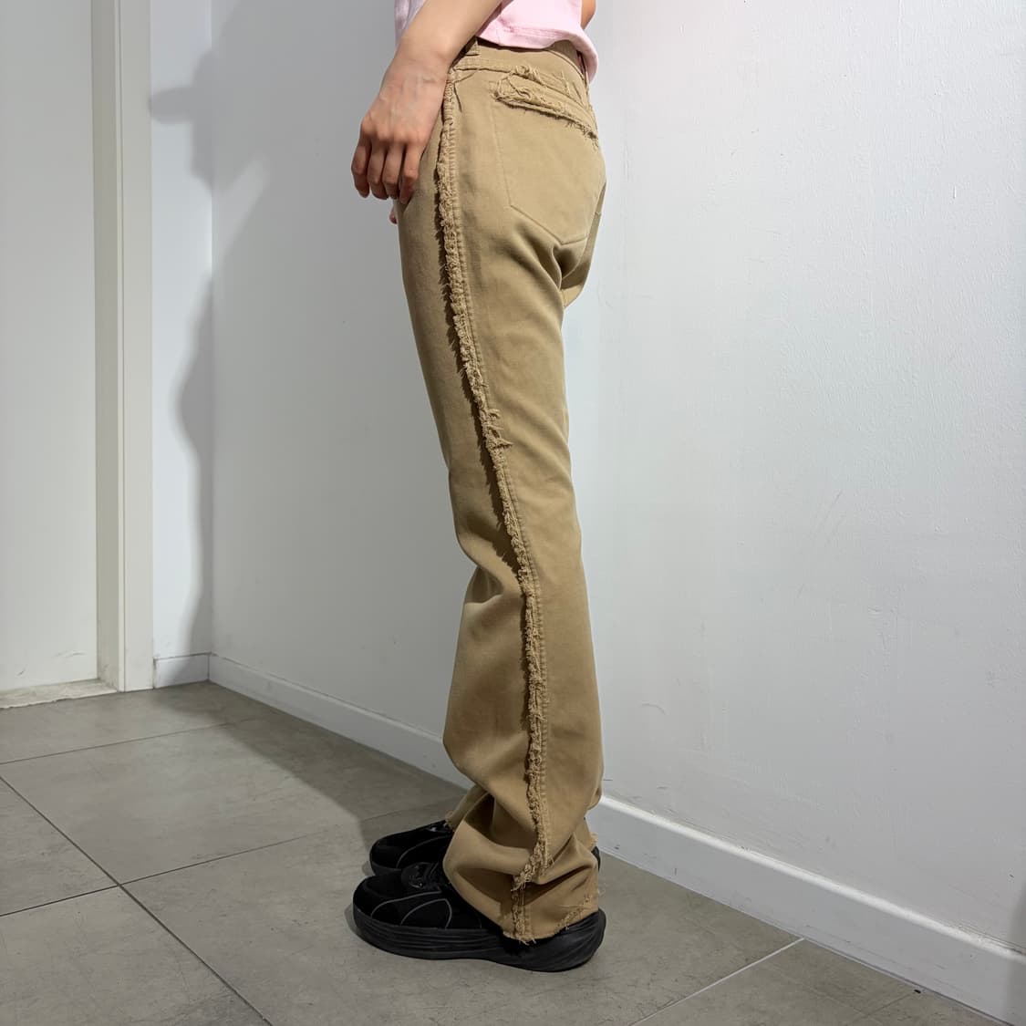 Custom culture 커스텀 컬쳐 데미지 디테일 부츠컷 팬츠 해 상품이미지2