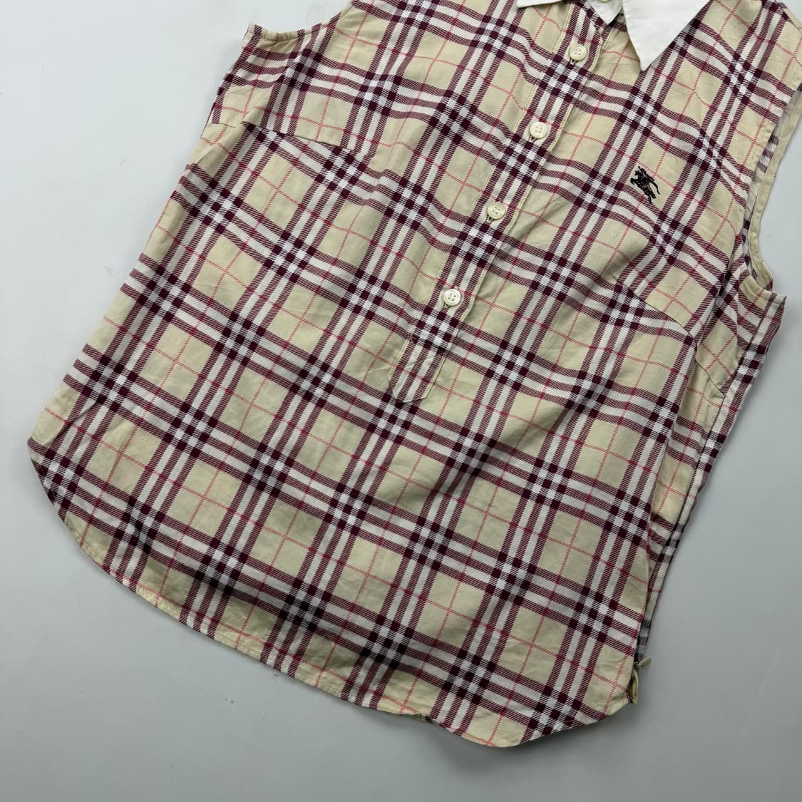 버버리 블루라벨 노바체크 슬리브리스 셔츠 상품이미지3