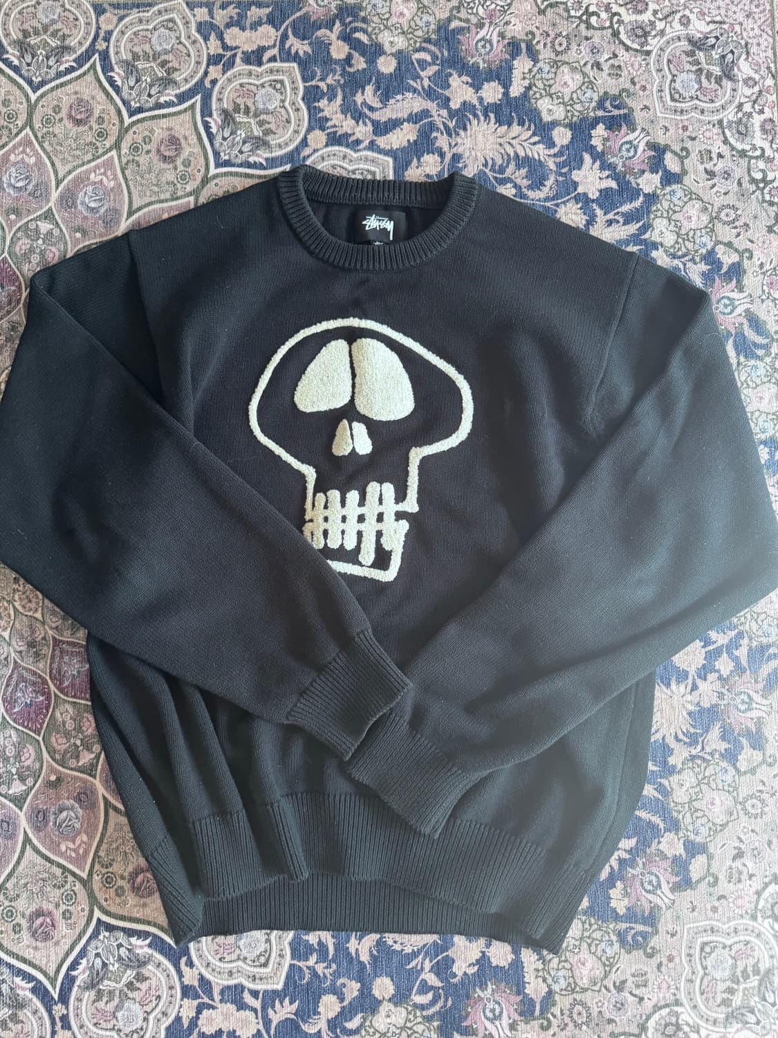 스투시 스컬 니트 L 상품이미지1