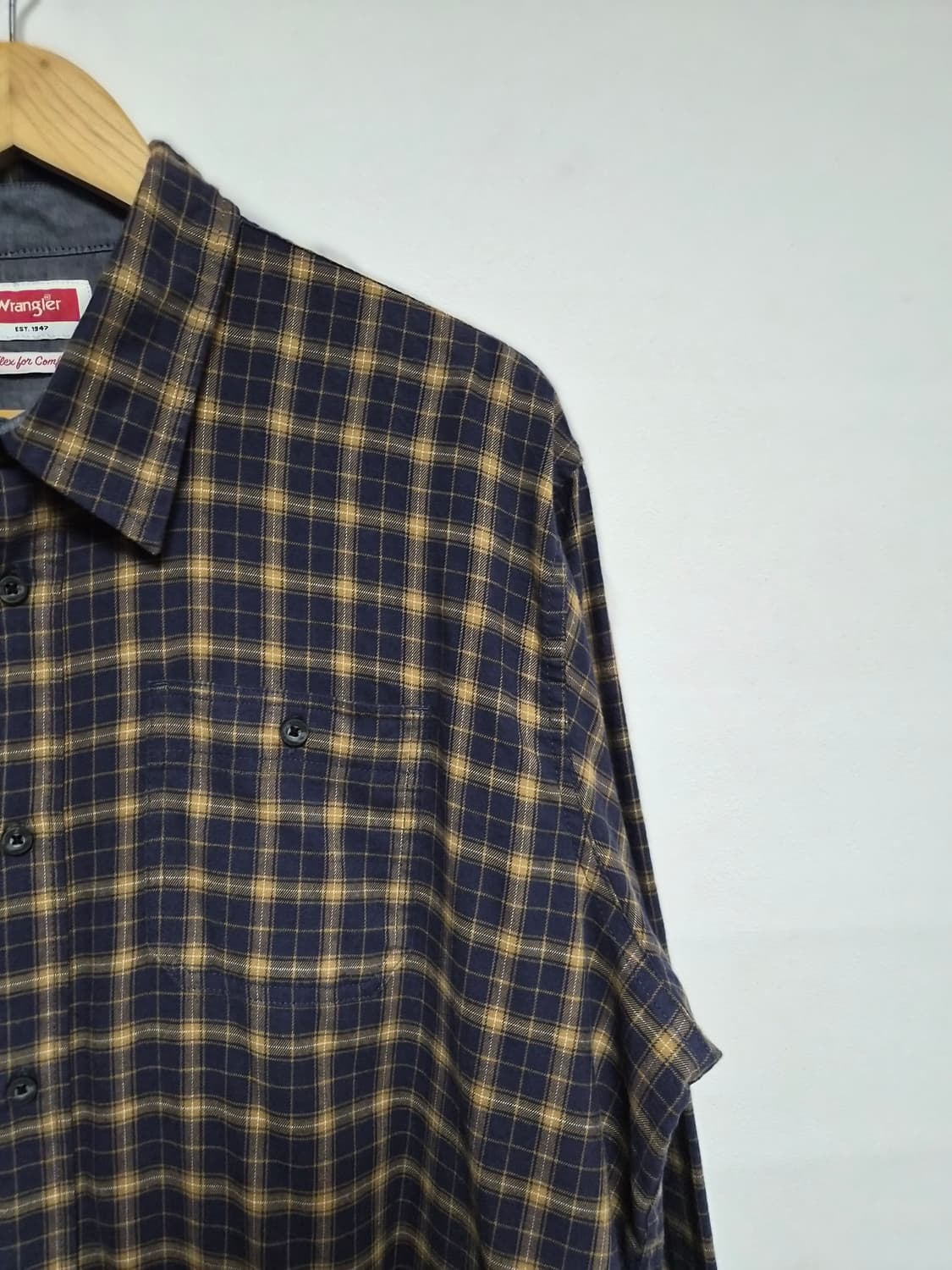 랭글러Wrangler 체크 코튼 셔츠 XL사이즈 - S286 상품이미지3
