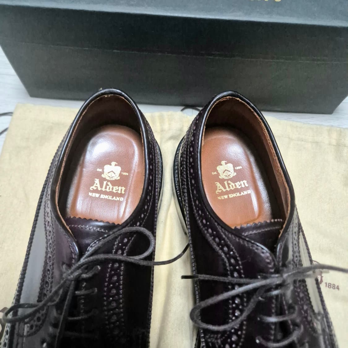 [8.5D] 알든 975 롱윙 1회착 / 990 9901 에드워드그린 상품이미지6