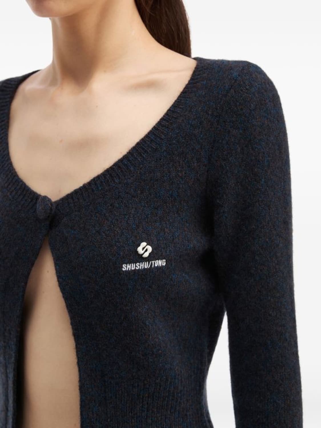 슈슈통 원 버튼 가디건 네이비 상품이미지3