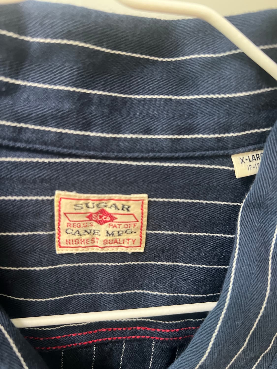 슈가케인 스트라이프 워크셔츠 XL 상품이미지4