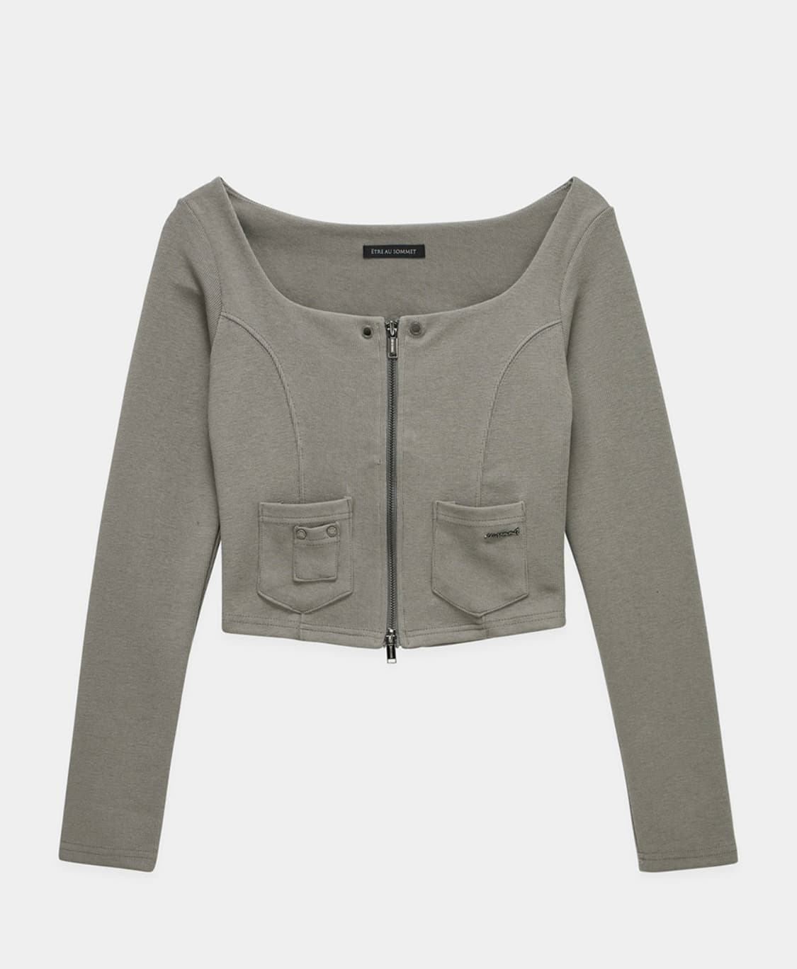 에트오소메 롱슬리브 집업& 스커트 셋업판매 상품이미지3