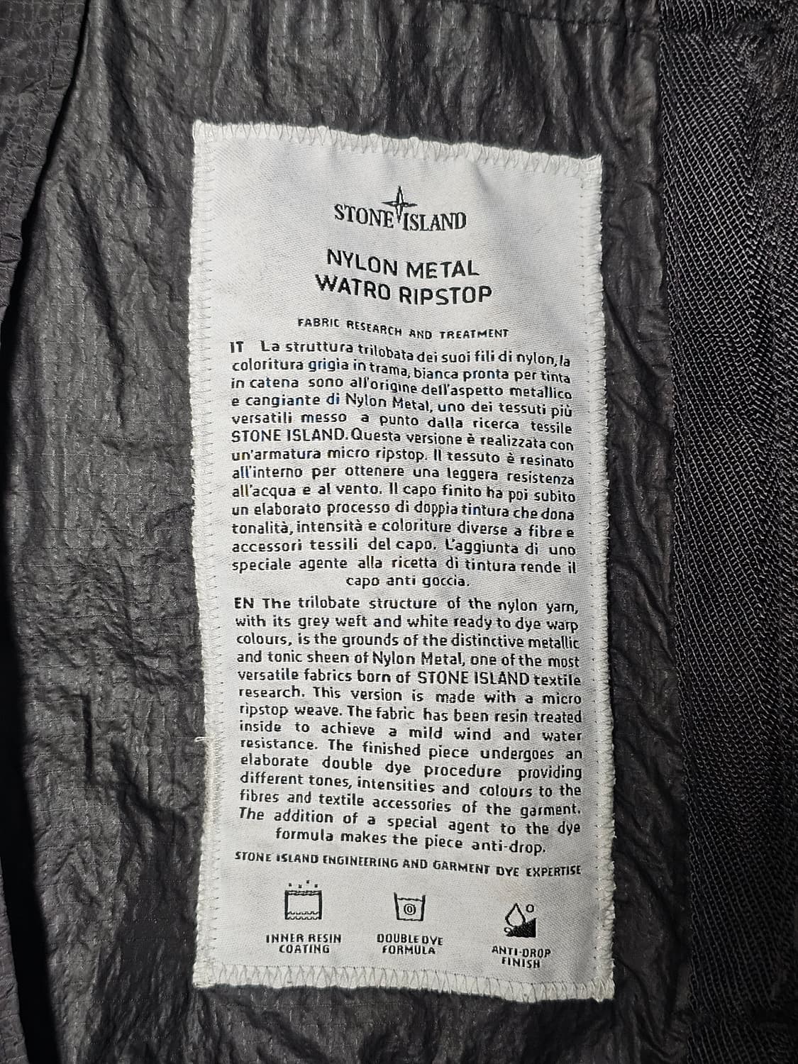 스톤아일랜드 NYLON METAL WATRO RIPSTOP 자켓 상품이미지7