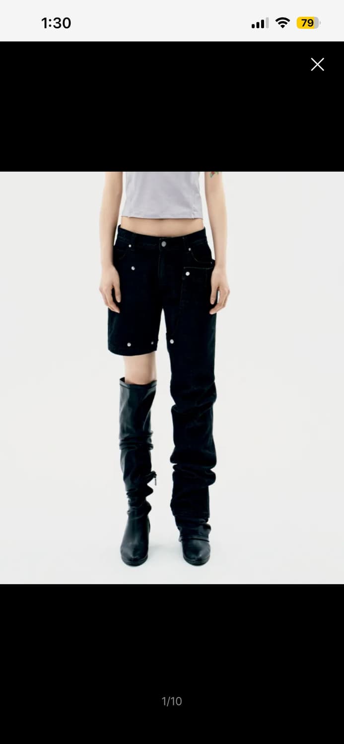 오호스Detachable Button Denim Pants 상품이미지4