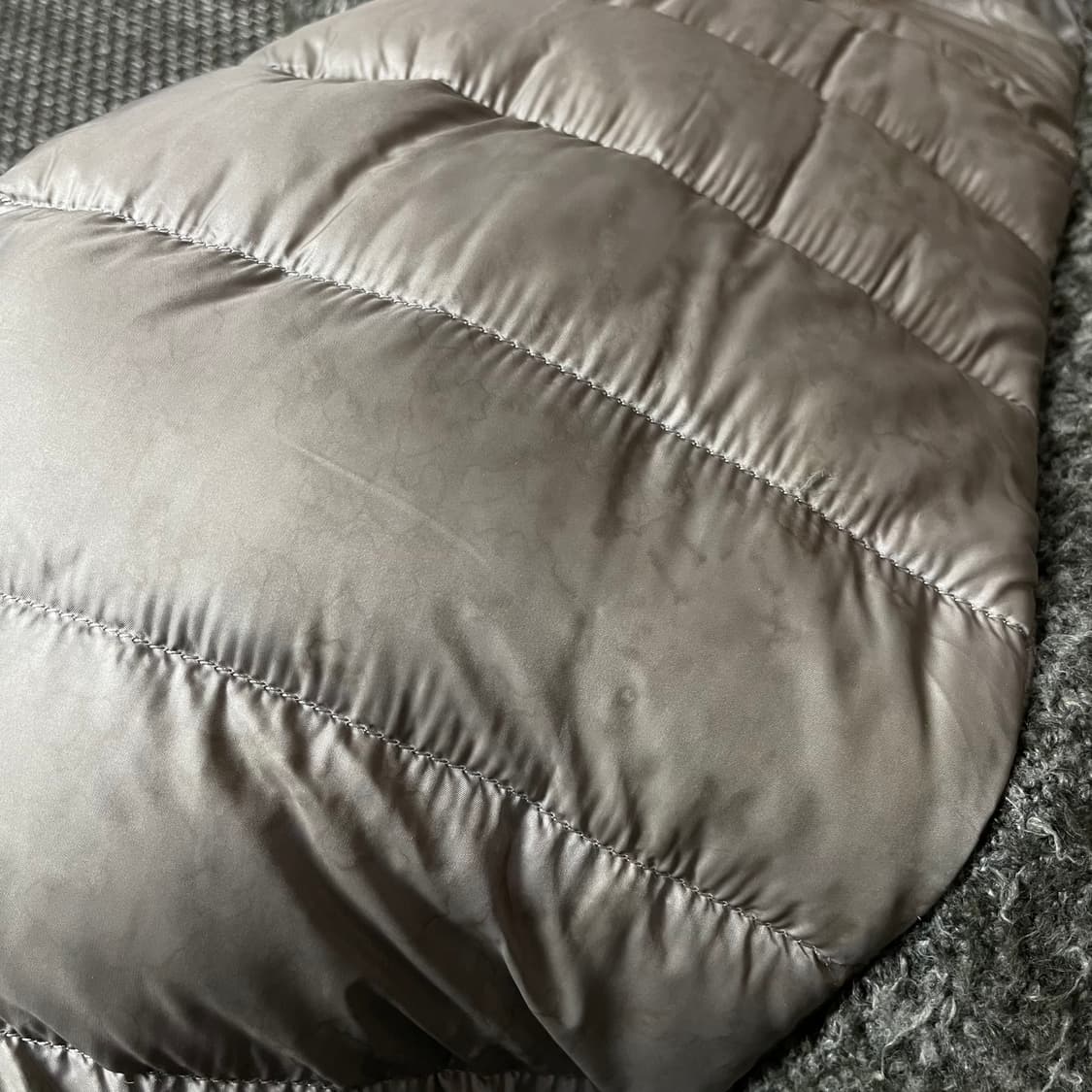 다운인타운 그레이 혼방 퍼 롱자켓 상품이미지5