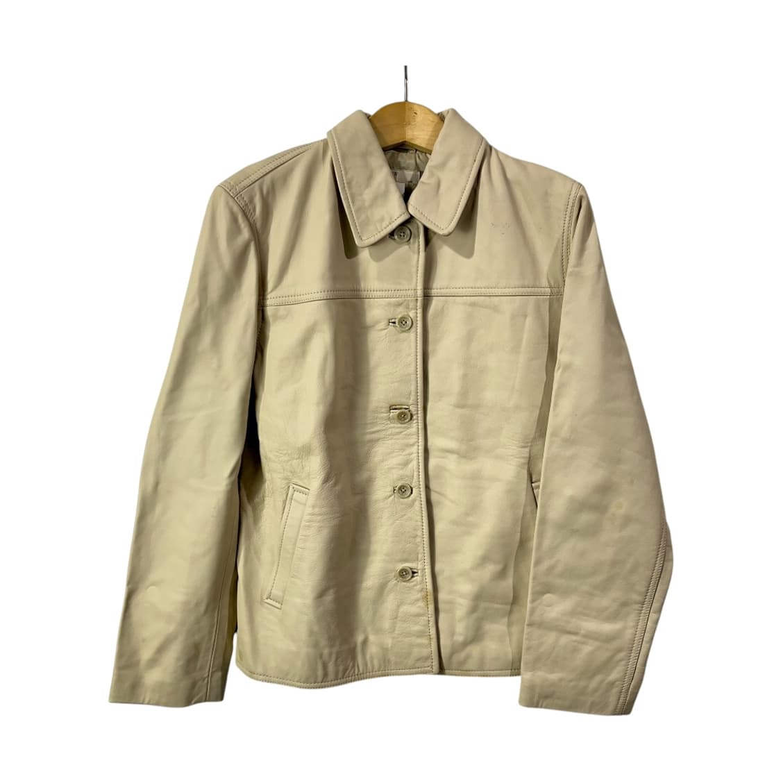 [J.Crew] 제이크루 크림 가죽자켓 상품이미지1