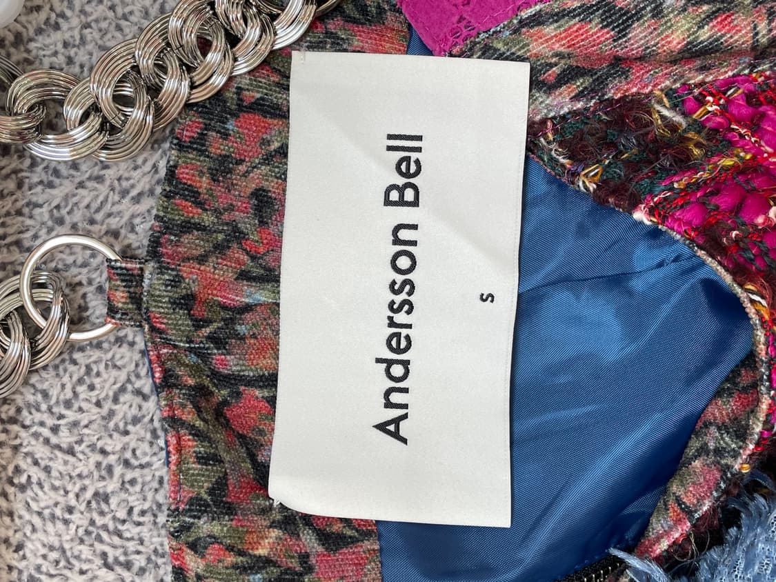 Andersson Bell 패치워크 체인 스트랩 원피스 S 상품이미지3