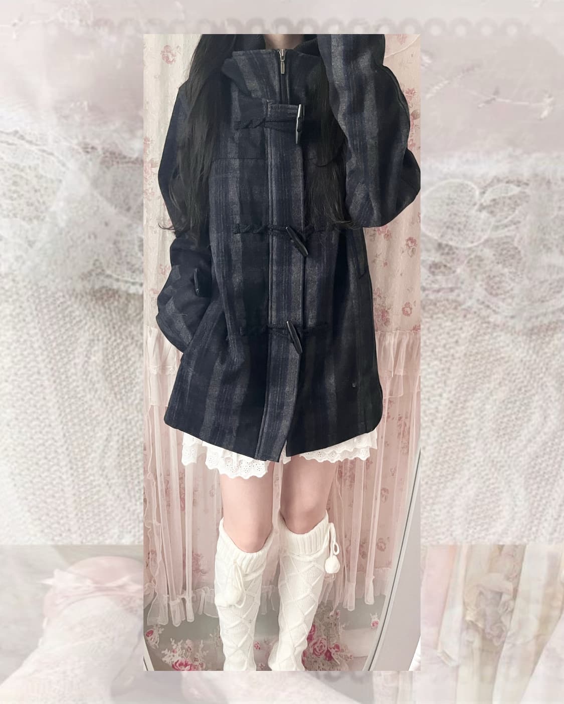 Vintage Sorridere charcoal navy duffle h 상품이미지3