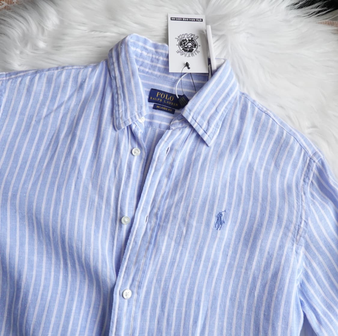 폴로 랄프로렌 스트라이프 린넨 셔츠 1927 상품이미지3