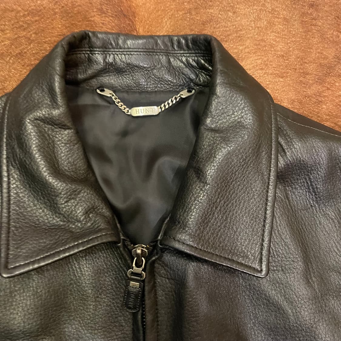 Vintage THE HUNT leather jacket 상품이미지3