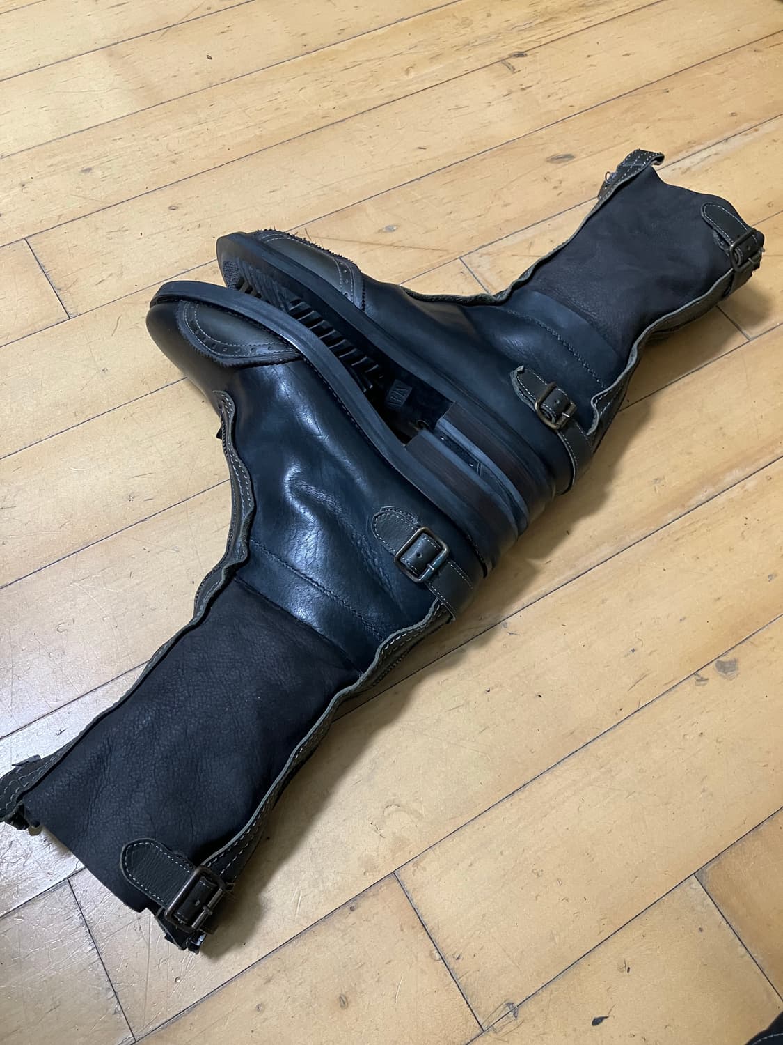 Lanvin 00s 랑방 레이어드 롱 더블 지퍼 부츠 9 (270) 상품이미지8