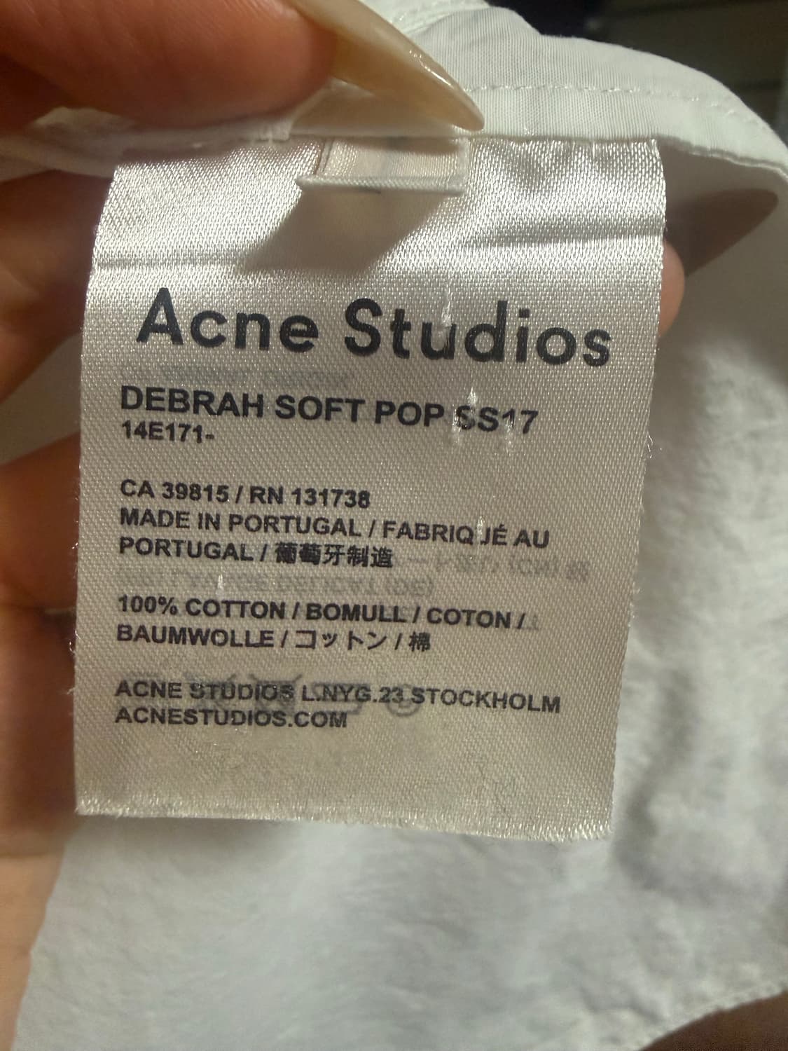 아크네스튜디오 반팔셔츠 DEBRAH SOFT POP SS17 상품이미지3