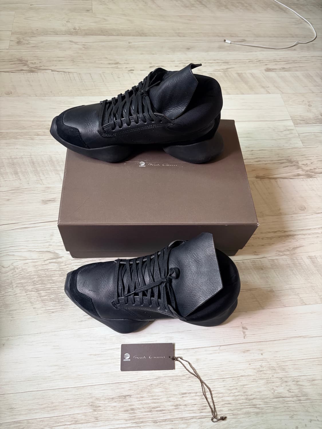 [US 6.5] 릭오웬스 아디다스 비셔스 러너 트리플 블랙 상품이미지1