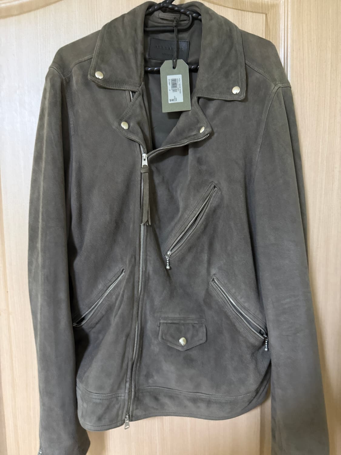 올세인츠 Holt 스웨이드 바이커 자켓 M 상품이미지1