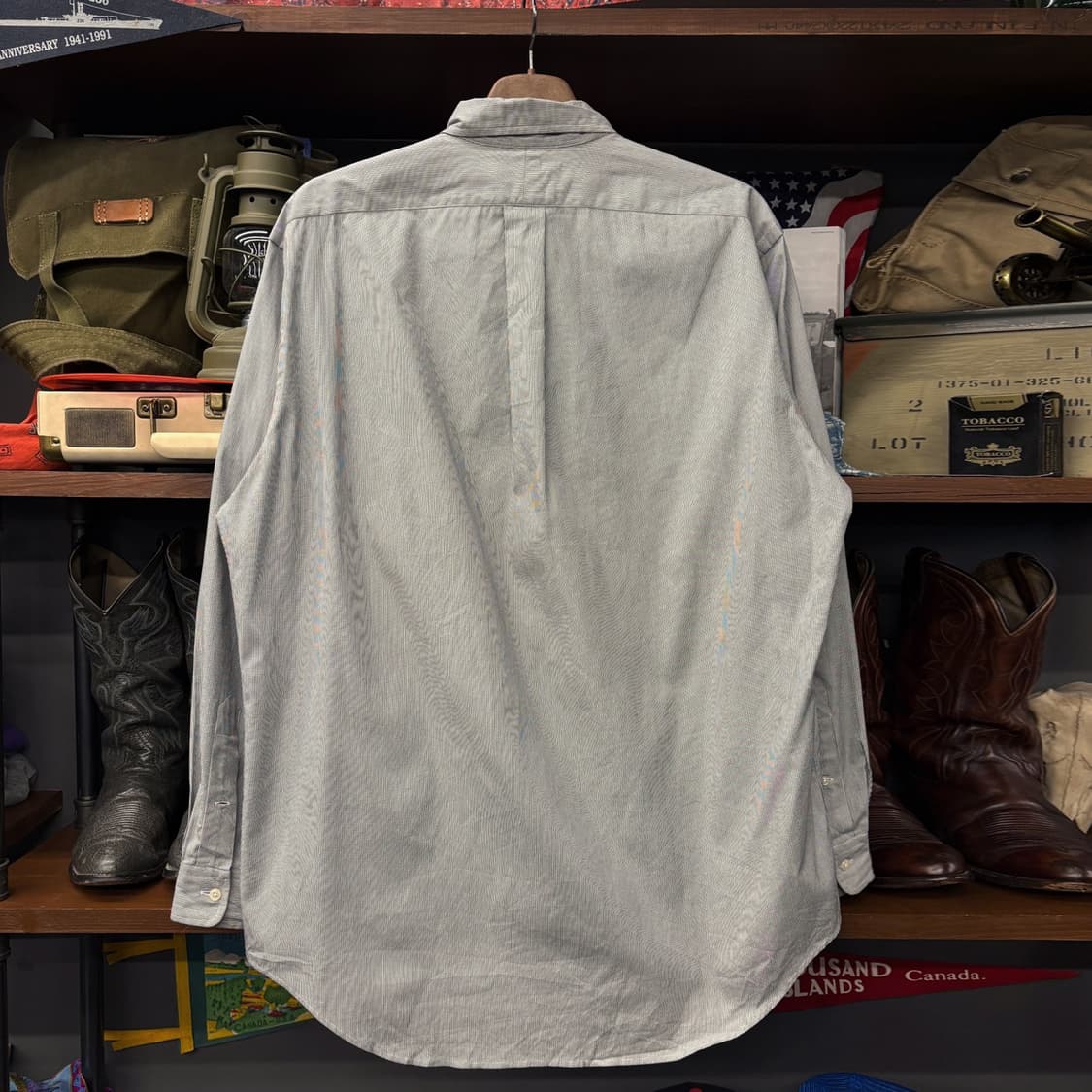 90s 폴로 랄프로렌 핀포인트 스트라이프 옥스포드 셔츠N336   상품이미지2