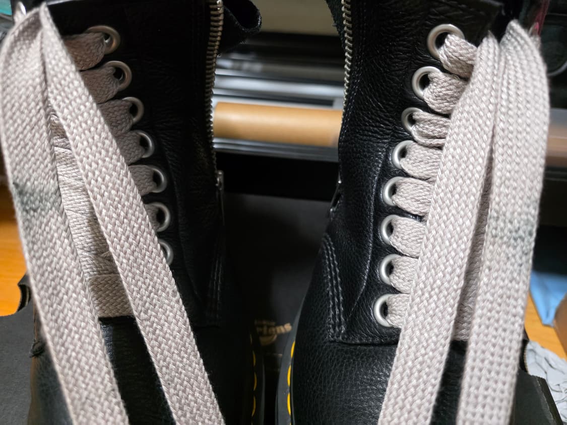 (290) 닥터마틴 x 릭오웬스 1460 RO 쿼드 블랙 부츠 상품이미지10