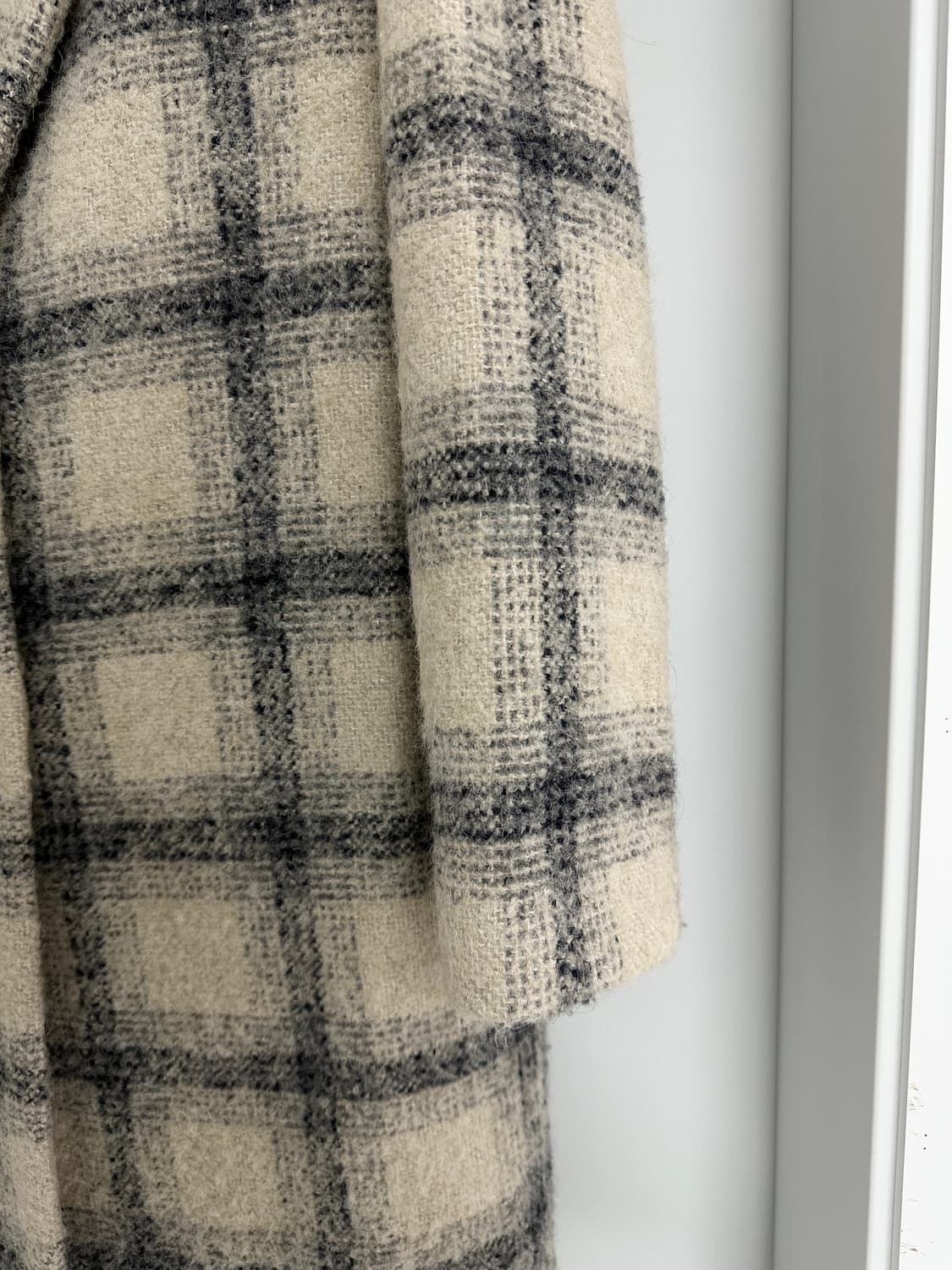 [마시모두띠] 여성  체크 이태리 알파카 코트 상품이미지7