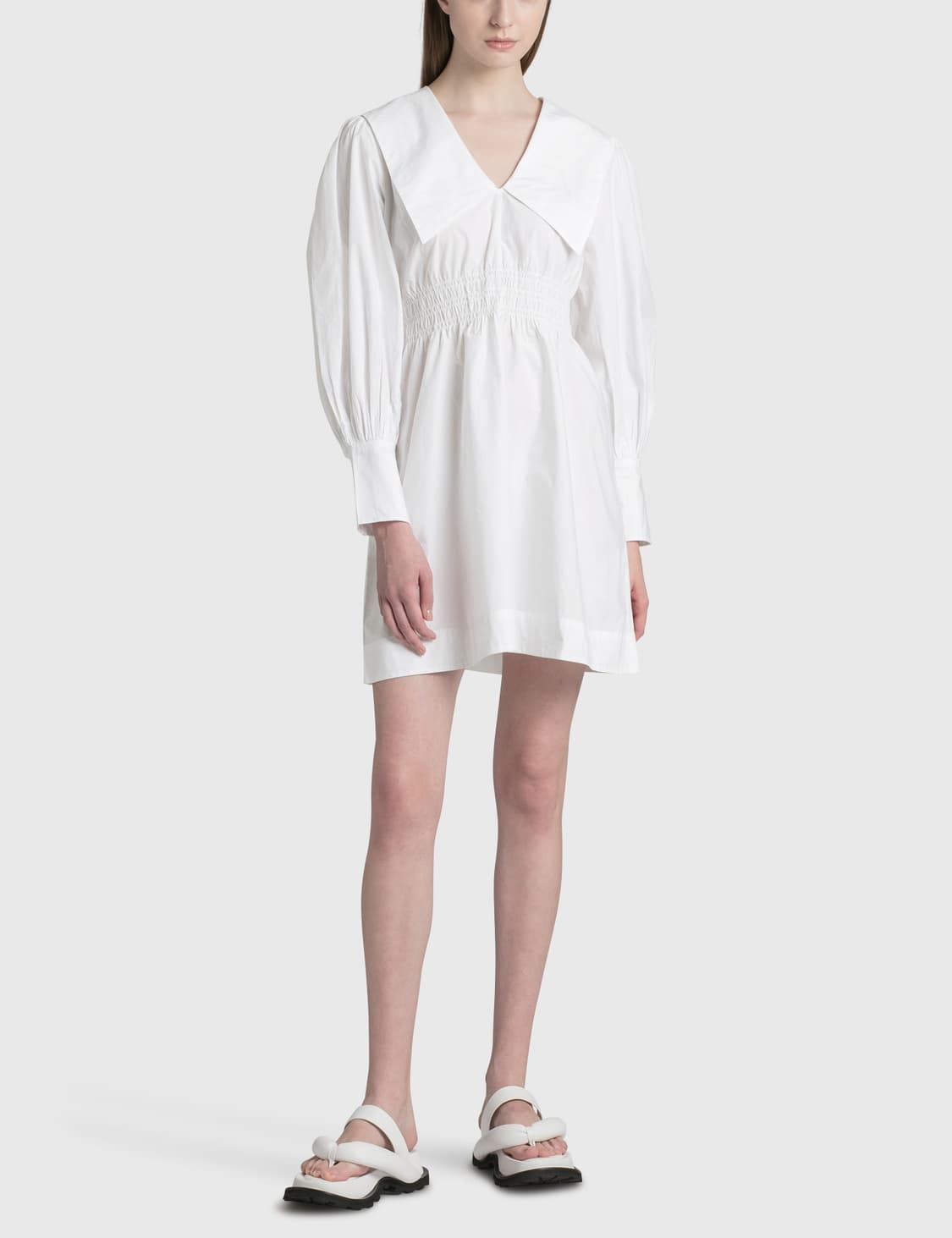 가니 포플린 화이트 원피스 상품이미지4