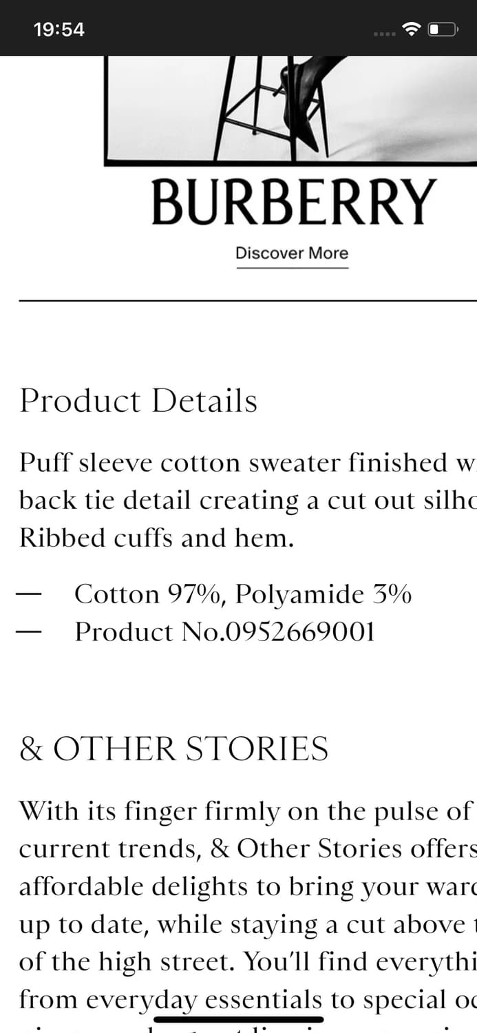 앤아더스토리즈 블랙 백리본 퍼프 반팔 니트 상품이미지5