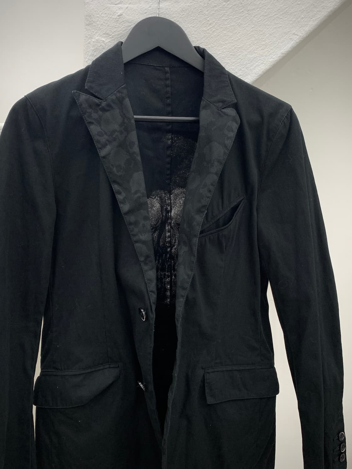 Schlussel 00s skull collar sharp blazer  상품이미지6