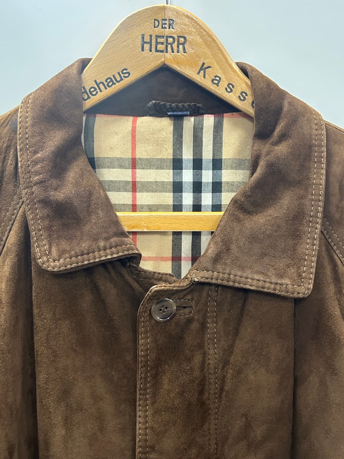 90s 버버리 스웨이드 하프코트 상품이미지5