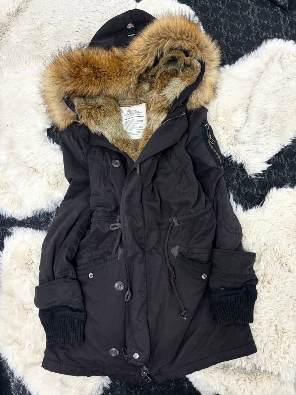 MOUSSY 후드 퍼 자켓 상품이미지1