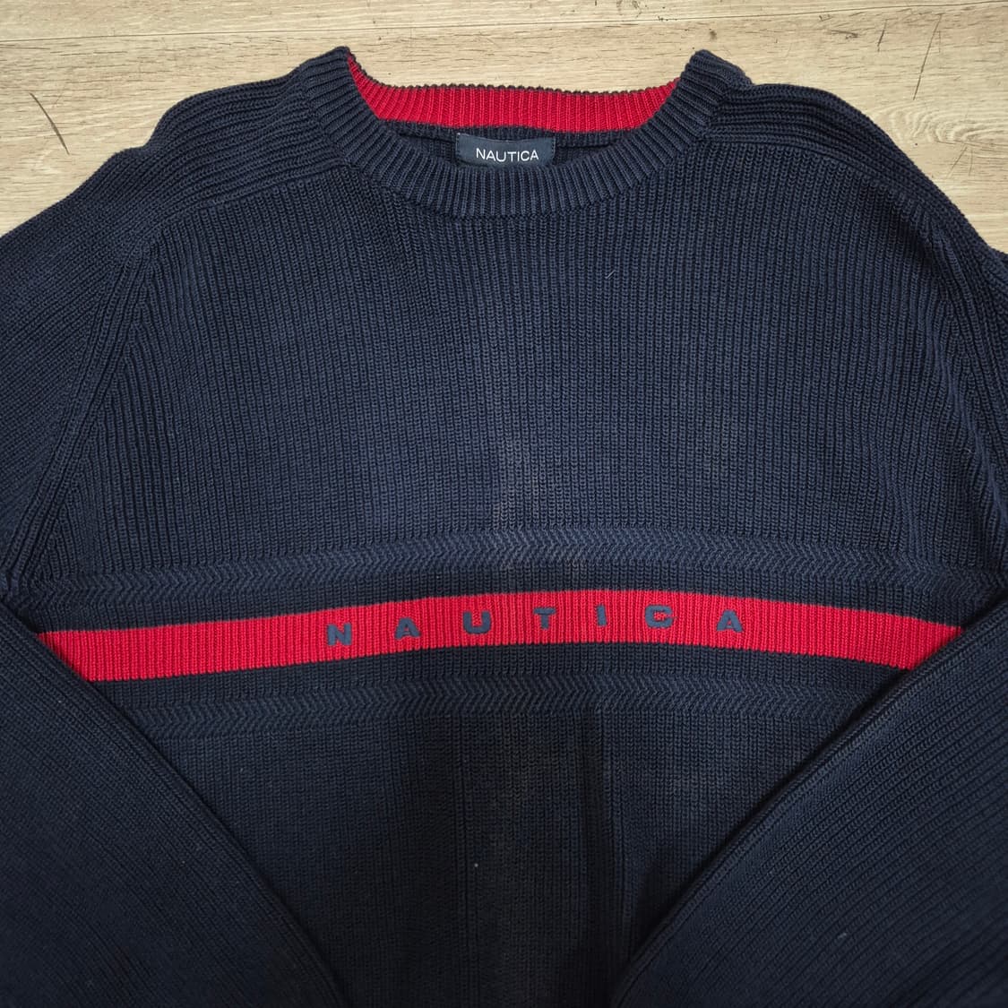 노티카 로고 라인 라운드 니트 S(90) 상품이미지2