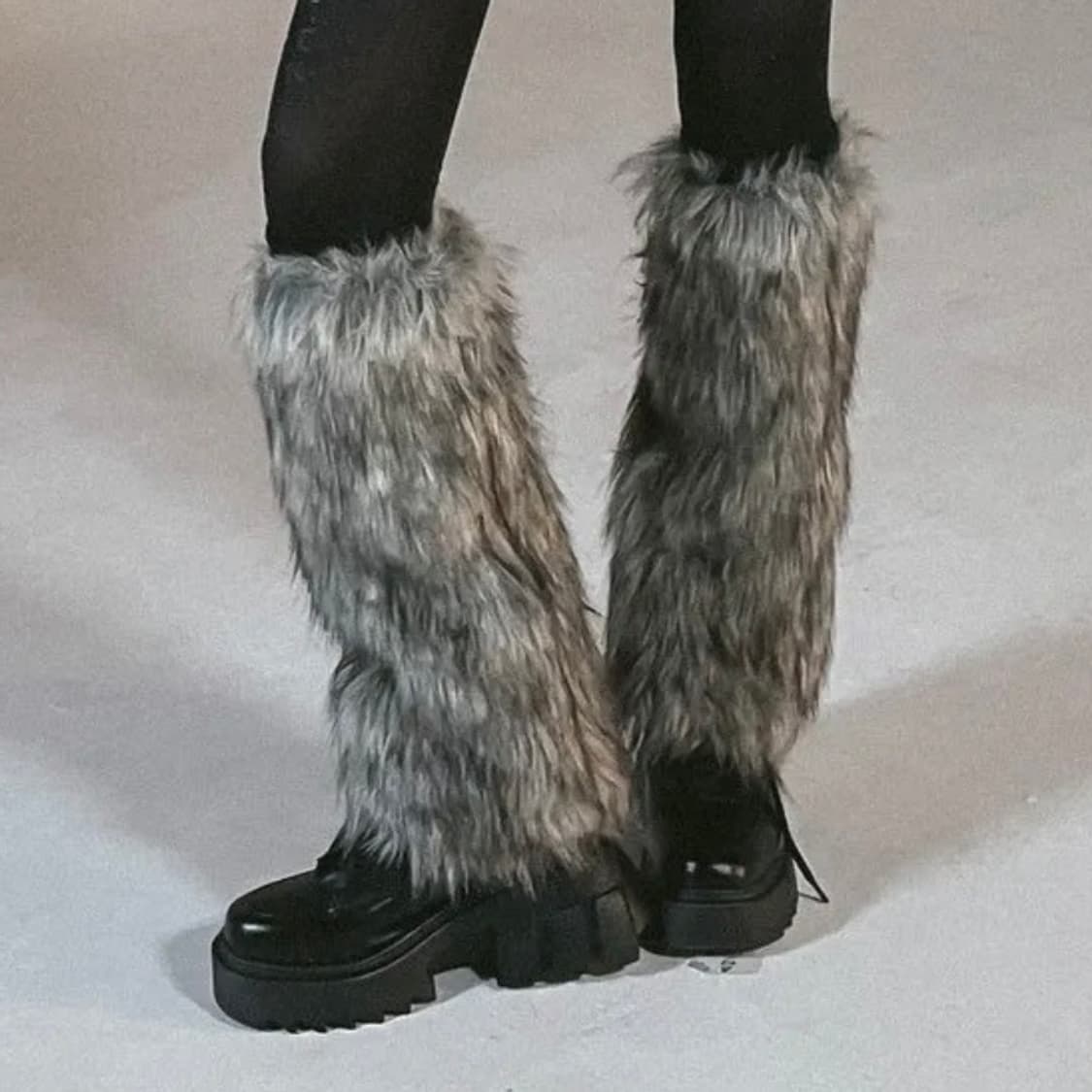 빈티지 퍼 레그워머 그레이 상품이미지1