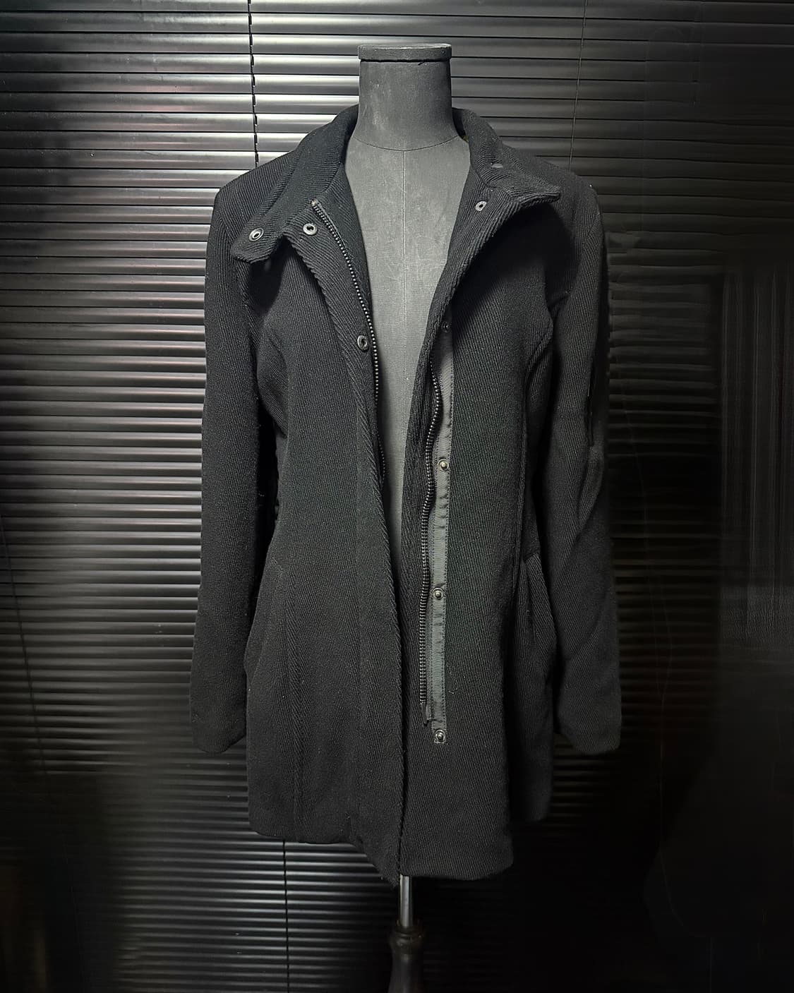 타미 힐피거 골덴 코듀로이 집업 숏 코트 누빔 하이넥 차이나 카라 펑크  상품이미지1