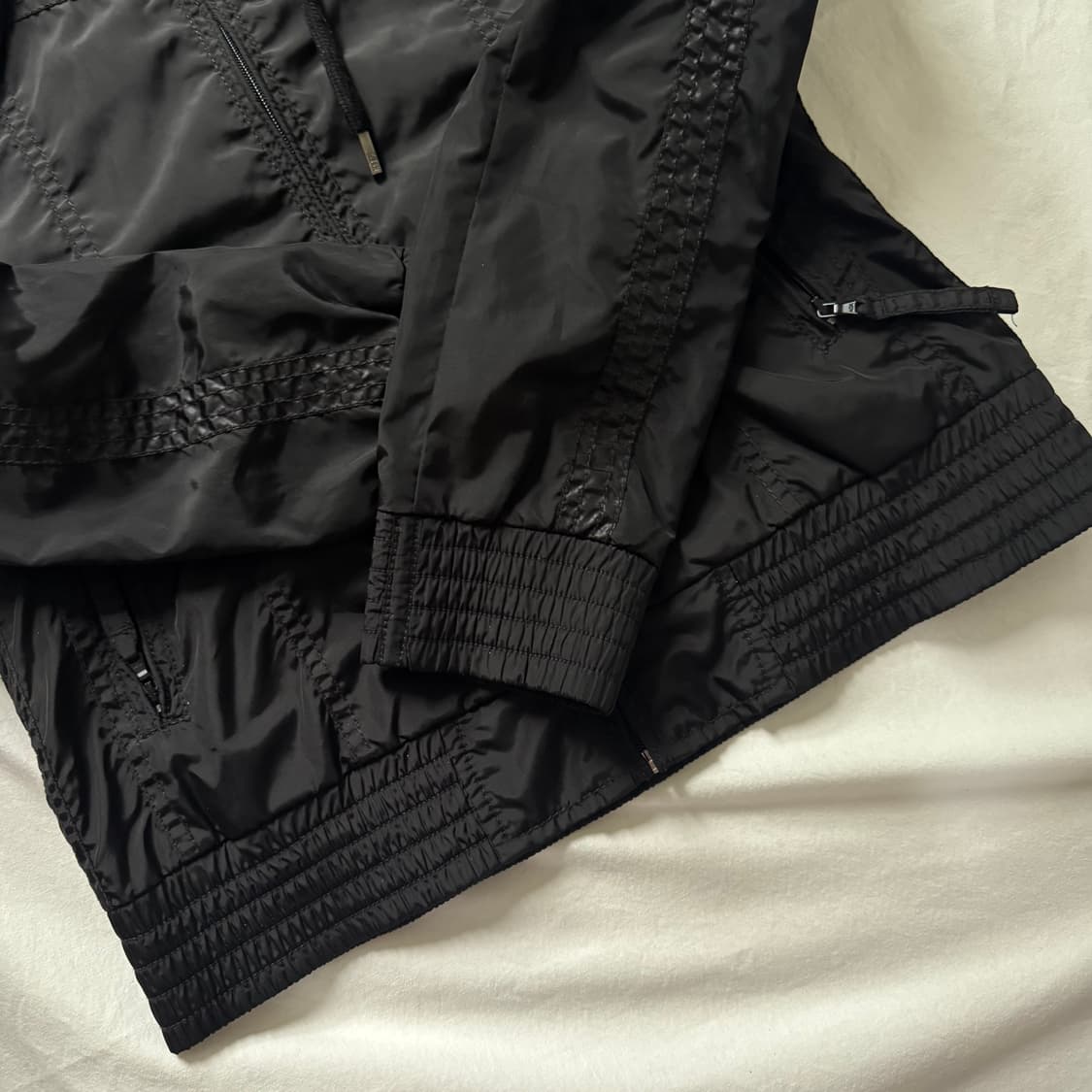 Ask 성조기 하이넥 셔링디테일 바람막이 후드집업 y2k 스트릿 스포티 상품이미지4