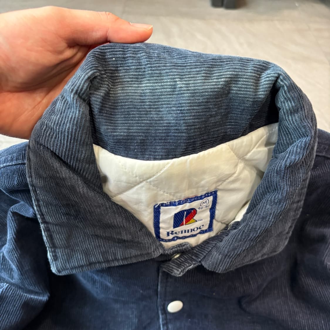 90s Rennoc Navy corduroy jacket 상품이미지5