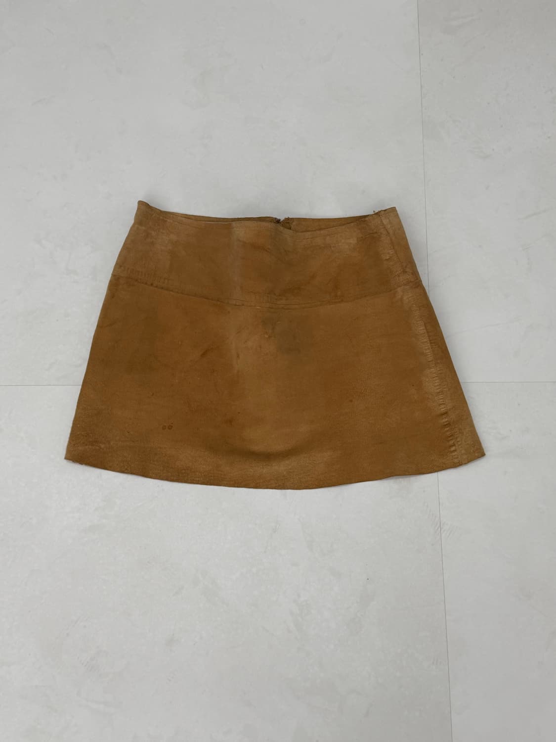 베이지 스웨이드 미니 스커트  상품이미지4