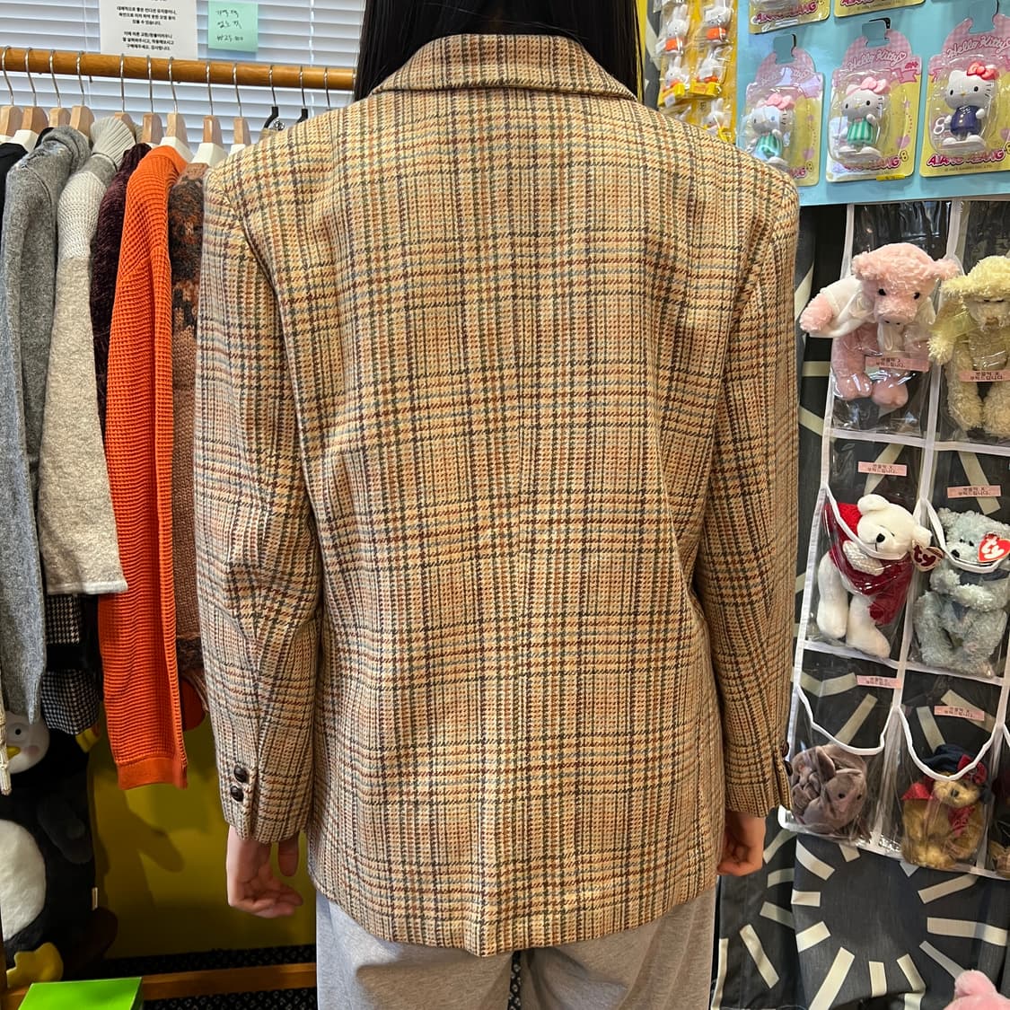 [Japanese Vintage] 오버핏 체크jk 상품이미지4