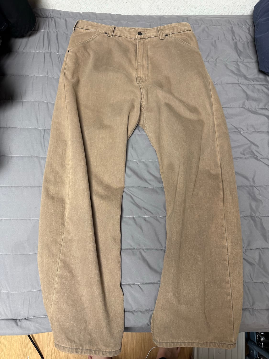 해칭룸 커브드진 워시드 베이지 4 상품이미지2