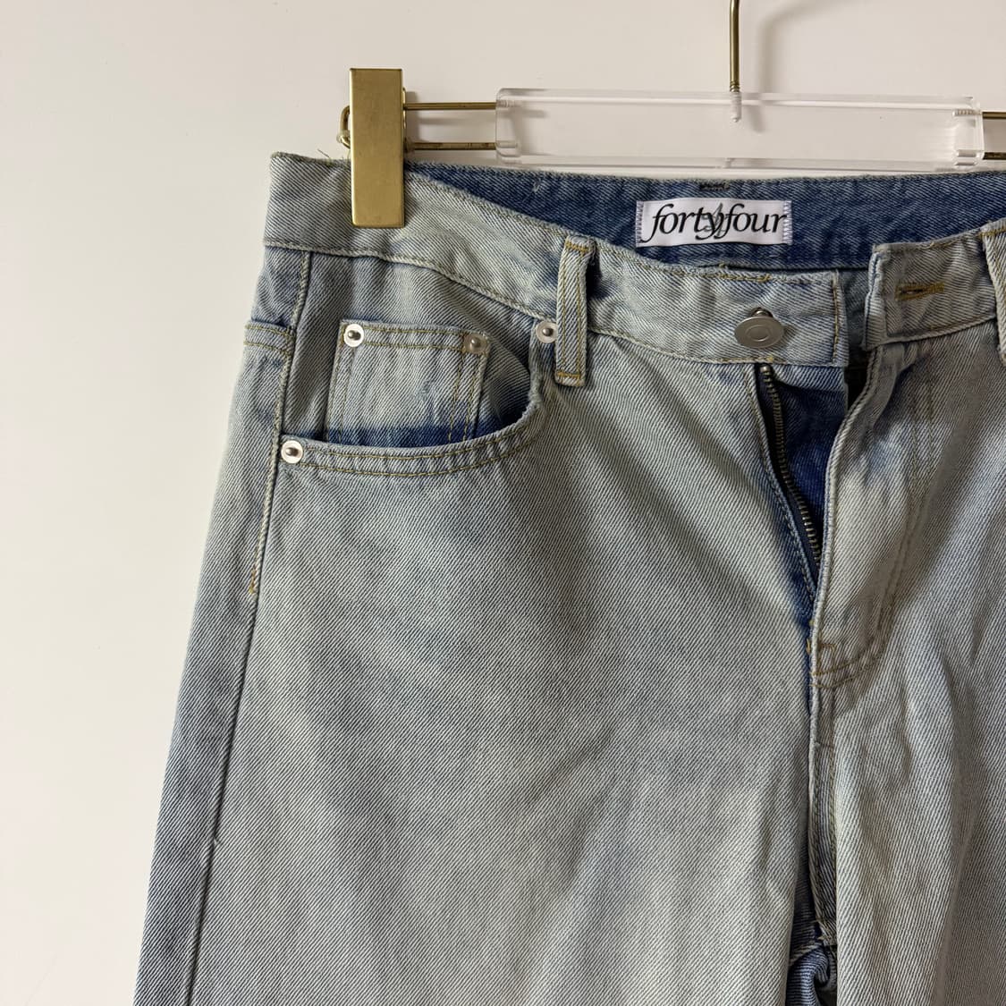 새상품 여자 기모 와이드 청바지 M 상품이미지2