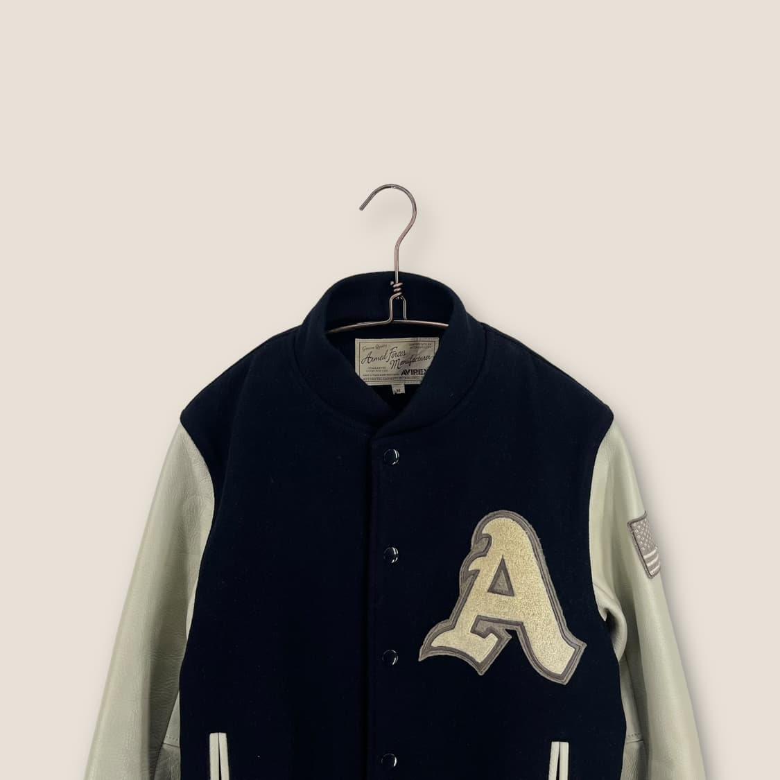 아비렉스 로고 바시티자켓 상품이미지3